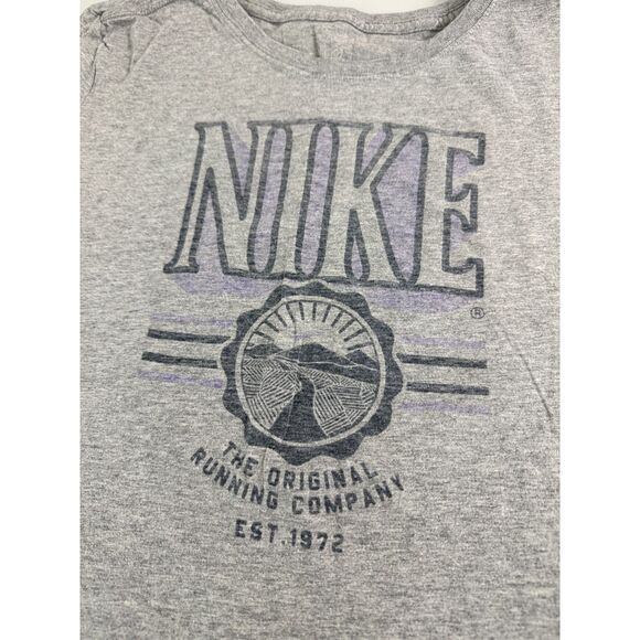 Nike Women's Graphic Short Sleeve T Shirt Gray Original Running Company Size XL - Picture 2 of 11